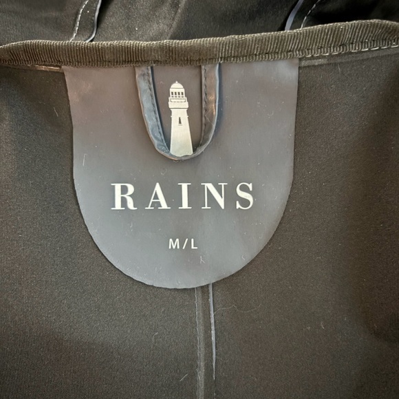 Rains Mens Navy Rain Trench Jacket with Hood - Picture 5 of 5